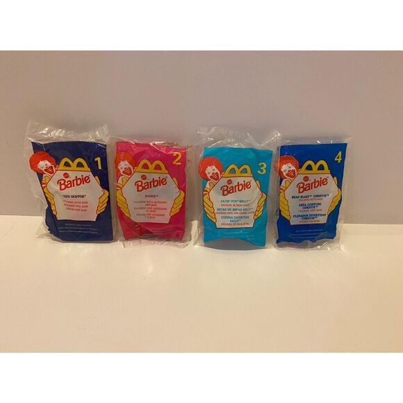 McDonald’s 1998 Barbie Figurine 4 Piece Incomplete Happy Meal Toy Set - Picture 2 of 12